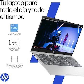 Imagen 5 de HP Laptop 14-ep0252la Intel Core i5 8GB RAM 512GB SSD 14" FHD Plateado