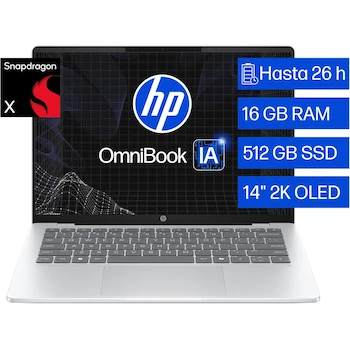 Imagen 2 de HP OmniBook 5 NGAI 14-he0000la Snapdragon X 16GB RAM 512GB SSD 14" Plata