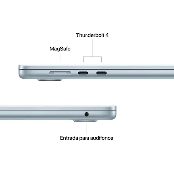 Imagen 5 de Apple 2025 MacBook Air 15" M4 24GB 512GB Azul Cielo