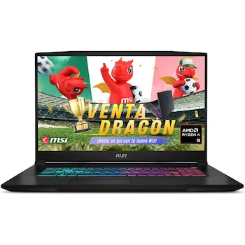 Imagen 1 de MSI Katana A17 AI Ryzen 9 8945HS RTX 4060 16GB 1TB SSD 17.3" FHD 144Hz Negra