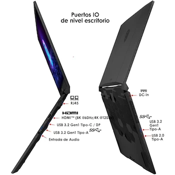 Imagen 3 de MSI Katana A17 AI Ryzen 9 8945HS RTX 4060 16GB 1TB SSD 17.3" FHD 144Hz Negra