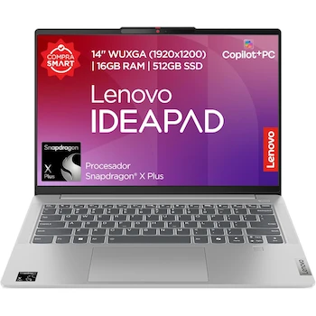 Imagen 1 de Lenovo IdeaPad Slim 5 14Q8X9 Laptop 14" WUXGA Gris Snapdragon X Plus 16GB RAM 512GB SSD