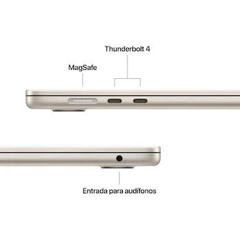 Imagen 4 de Apple MacBook Air 15" M5 10-core CPU/GPU 16GB 1TB Blanco Estelar 2026