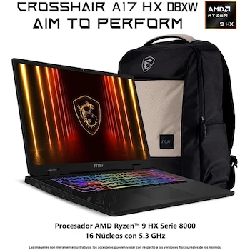 Imagen 2 de MSI Crosshair 17 Gaming Laptop RTX 5060 Ryzen 9 16GB 1TB SSD