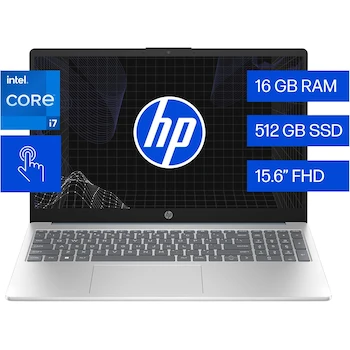 Imagen 2 de HP Laptop 15-fr0174la Intel Core i7 16GB 512GB SSD 15.6" Táctil FHD Plata/Azul