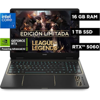 Imagen 2 de HP OMEN 16-am0021la League of Legends Laptop Gaming 16" i7 RTX 5060 16GB 1TB Negro