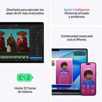 Imagen 5 de Apple 2026 MacBook Pro 14" M5 Pro 15CPU 16GPU 24GB 2TB Negro Espacial