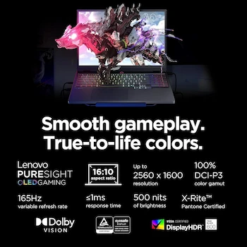 Imagen 2 de Lenovo Legion 5 Gaming Portátil AMD Ryzen 7 16GB 1TB SSD OLED 15.1" RTX 5060 Eclipse Black