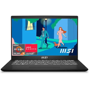 Imagen alusiva al producto MSI Modern 14 Ryzen 5 7430U 8GB RAM 512GB SSD 14" FHD Negra