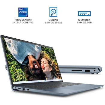 Imagen 2 de Laptop Dell Inspiron 3511 15.6" FHD i7-1165G7 8GB 256GB SSD Gris Azul