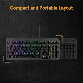 Imagen 2 de ASUS TUF Gaming K3 Gen II Teclado 97 Teclas Negro Lineal