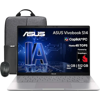 Imagen 1 de ASUS Vivobook S14 Snapdragon X1 16GB 512GB SSD Copilot+ PC