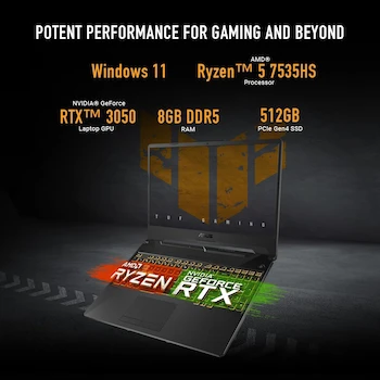 Imagen 2 de ASUS TUF Gaming A15 FA506NC-ES51 Laptop 15.6" FHD RTX 3050 Ryzen 5 7535HS