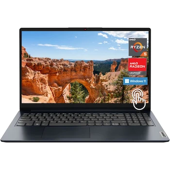 Imagen alusiva al producto Lenovo IdeaPad 1 Laptop 15.6" FHD Touch Ryzen 5 7520U 8GB 256GB Abyss Blue