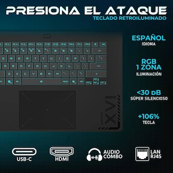 Imagen 4 de GIGABYTE Gaming A16 RTX 5060 8GB i7-13620H 16GB 1TB 16" 165Hz