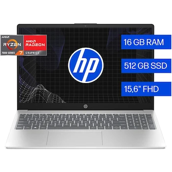 Imagen 2 de HP Laptop 15-fc0372la AMD Ryzen 7 16GB 512GB SSD 15.6" FHD Plateado