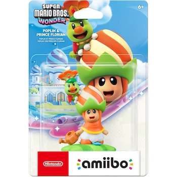 Imagen de referencia para amiibo Poplin con príncipe Florian multicolor Serie Super Mario Bros. Wonder