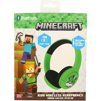 Imagen 4 de OTL Audífonos Inalámbricos Bluetooth Minecraft Creeper Verde