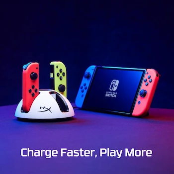 Imagen 2 de HyperX CP Quad 2 Cargador para Joy-Con Nintendo Switch Rojo