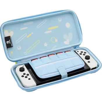 Imagen 5 de HORI Funda rígida compacta City Pop Peach para Nintendo Switch NSW-510U 10 cartuchos