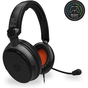 Imagen 2 de 4Gamers Audífonos Gamer C6-100 Negro/Naranja 3.5mm Compatible PS4 PS5 Xbox Switch PC