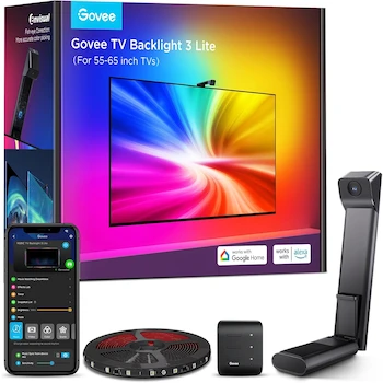 Imagen de referencia para Govee WiFi RGBICW 3 Lite Tira LED 11.8ft (3.6m) para TV 55–65 pulgadas