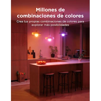 Imagen 3 de Govee Foco LED Inteligente E27 9W RGBWW Multicolor 4 unidades