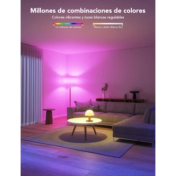 Imagen 3 de Govee Foco LED Inteligente A19 RGB Blanco Regulable 1000 lm 9W WiFi 2.4 GHz (2 unidades)