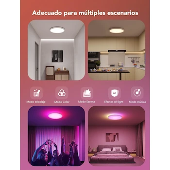 Imagen 5 de Govee Lámpara de Techo Inteligente RGBIC 12 pulgadas Blanco 2400 lm