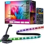 Miniatura de Govee Retroiluminación TV 3 Lens Dual 4MP Negro RGBWIC 5m para TV 75–85'' 60 LED/m