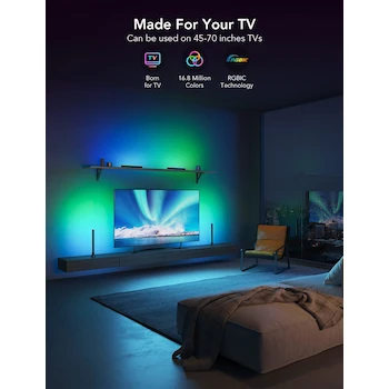 Imagen 2 de Govee Barras de Luces LED Multicolor para TV 55–75 pulgadas
