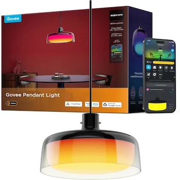 Imagen de referencia para Govee Lámpara Colgante Isla de Cocina Negra 1300 lm RGBIC 2700–6500K Compatible Matter