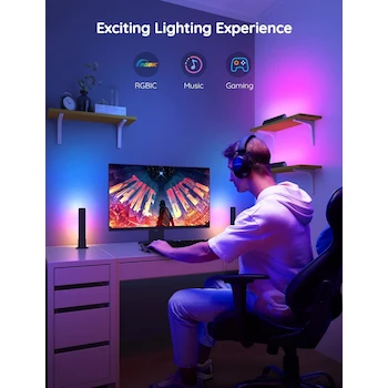 Imagen 2 de Govee RGBICWW Barras de luz LED WiFi Multicolor para TV 55-75 pulgadas