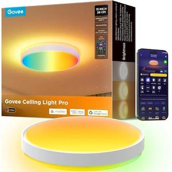 Imagen de referencia para Govee Lámpara de Techo Inteligente 4300 lm RGBIC Matter Empotrable Regulable 2700–6500K