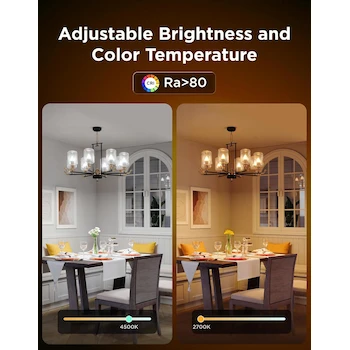 Imagen 3 de Govee Bombilla LED E12 RGBWW Multicolor 450 lm 40W eq Paquete de 4 Compatible Matter/Alexa/Google