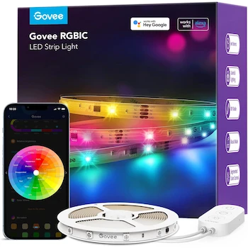 Imagen de referencia para Govee RGBIC Tira LED Inteligente Multicolor 10 m WiFi Compatible Alexa y Google
