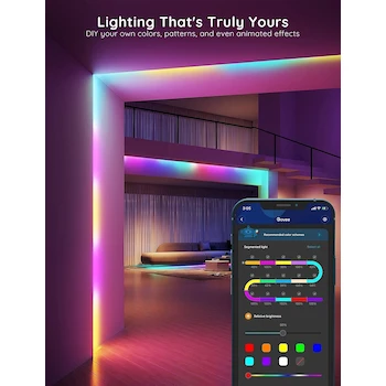 Imagen 2 de Govee RGBIC Tira LED Inteligente Multicolor 10 m WiFi Compatible Alexa y Google