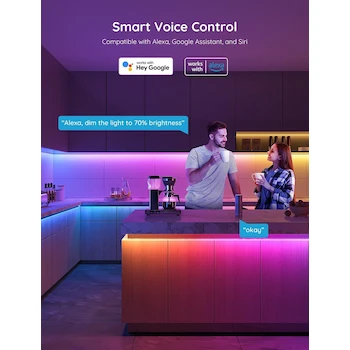 Imagen 3 de Govee RGBIC Tira LED Inteligente Multicolor 10 m WiFi Compatible Alexa y Google