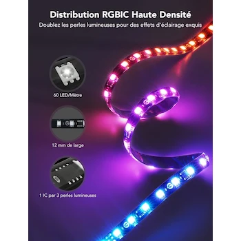 Imagen 4 de Govee Envisual T2 Tira LED RGBIC 5m Dual-Cámara WiFi para TV 75–85 pulgadas Multicolor