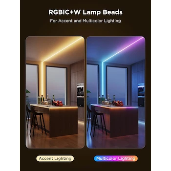 Imagen 3 de Govee COB Pro Tira LED RGBICW Multicolor con Blanco Cálido 16.4ft (5 m)