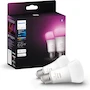 Miniatura de Philips Hue White & Color Ambiance A19 Pack de 2 Focos Inteligentes Blanco y Multicolor