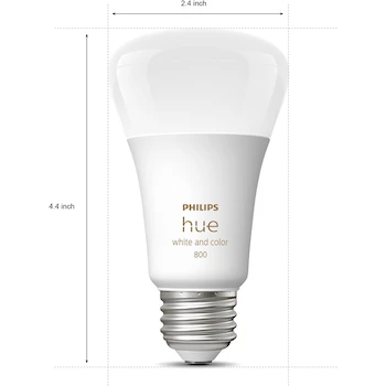 Imagen 2 de Philips Hue Foco LED Inteligente A19 Blanco y Color Ambiance 60W Paquete 3
