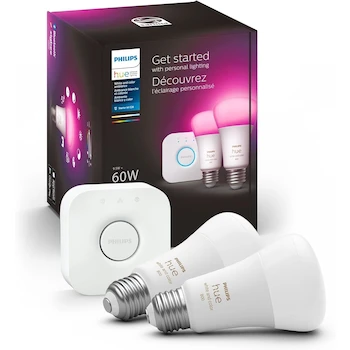 Imagen de referencia para Philips Hue Kit de inicio A19 White and Colour Ambiance 2 unidades
