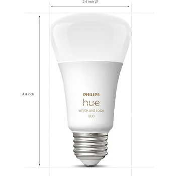 Imagen 2 de Philips Hue Kit de inicio A19 White and Colour Ambiance 2 unidades
