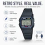 Miniatura de Casio F-91W Reloj digital negro Serie F91W resistente al agua con luz LED, alarma y cronómetro