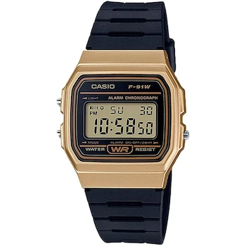 Imagen de referencia para Casio F-91WM-9ACF Vintage Reloj de Cuarzo Unisex Negro/Dorado
