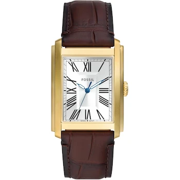 Imagen de referencia para Fossil Carraway FS6011 Reloj para Hombre 30 mm Dorado con Correa Piel Café