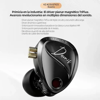 Imagen 2 de KZ Duonic Bass USB-C Auriculares In-Ear Alámbricos