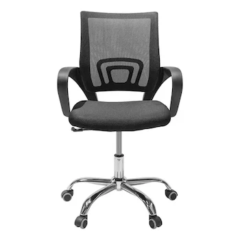 Imagen 3 de Top Living Silla de Oficina Ejecutiva Giratoria Malla Negra Base Plástico