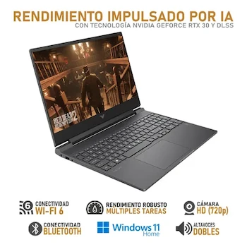 Imagen 3 de HP Victus 15.6" 15-fa2013dx Intel Core i5 8GB 512GB SSD RTX 3050 Windows 11 Home Mica Silver